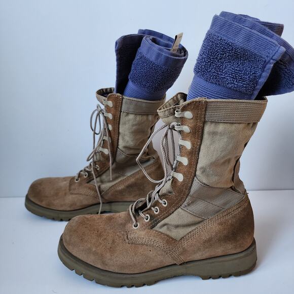 Altama Combat Boots Mens Size 8 R Model 5878 Brown Army Lace Up Suede Nylon main image 11